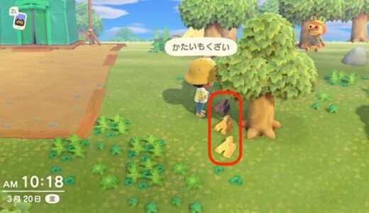 あつまれどうぶつの森：もくざい・かたいもくざい・やわらかいもくざいの入手方法【木材】