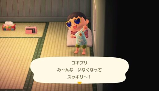 あつまれどうぶつの森：部屋のゴキブリを駆除する方法