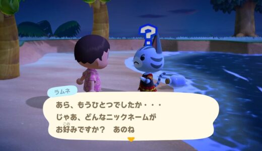 あつまれどうぶつの森：ニックネームを自分で決める方法【あだ名の変更】