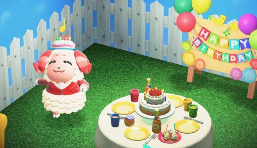 【あつ森】誕生日パーティー中の住民の服装をしずえさんに注意してもらうと、どうなるのか？