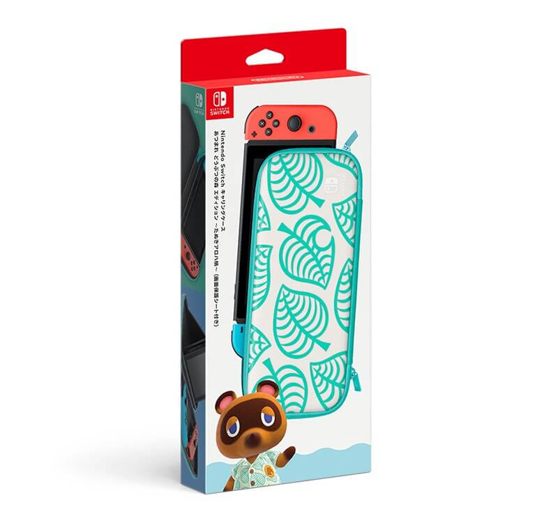 Nintendo Switchキャリングケース あつまれ どうぶつの森エディション ~たぬきアロハ柄~(画面保護シートつき)