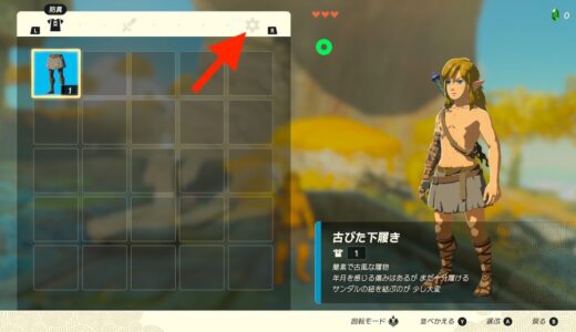 【ティアキン】設定の開き方【ゼルダの伝説ティアーズオブザキングダム】